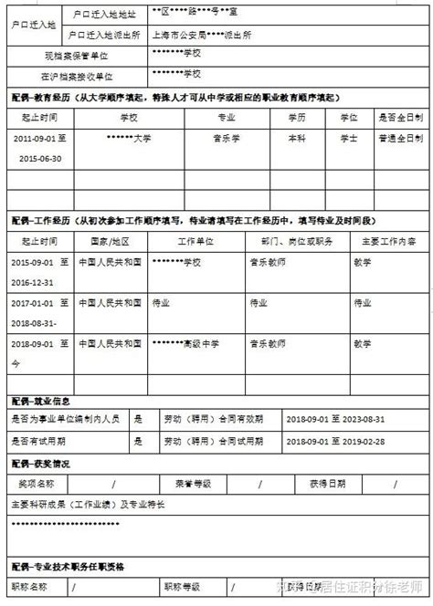 上海市引进人才申请表