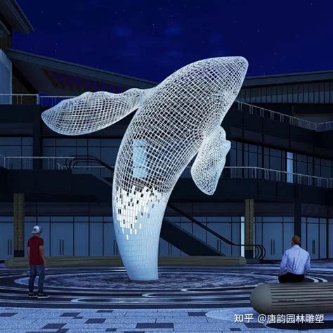 上海户外不锈钢鲸鱼雕塑