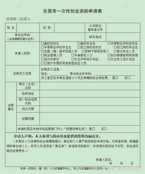 东莞市创业贷款申请条件