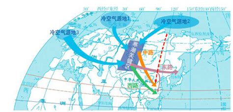 中国冷空气路径图