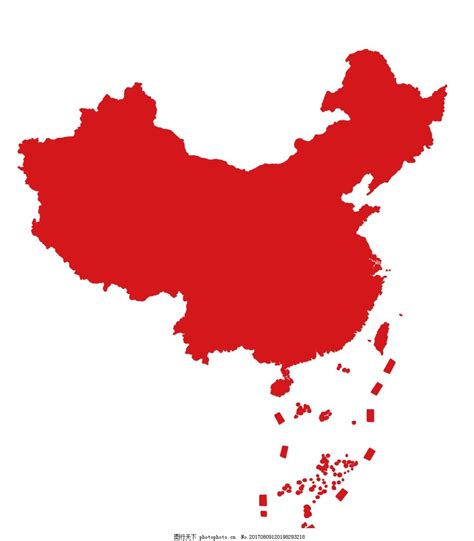 中国地图图片红色