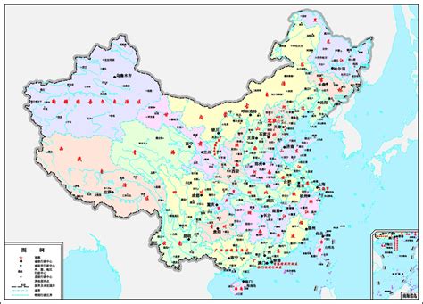中国地图城市分布图