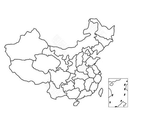 中国地图拼图简笔画