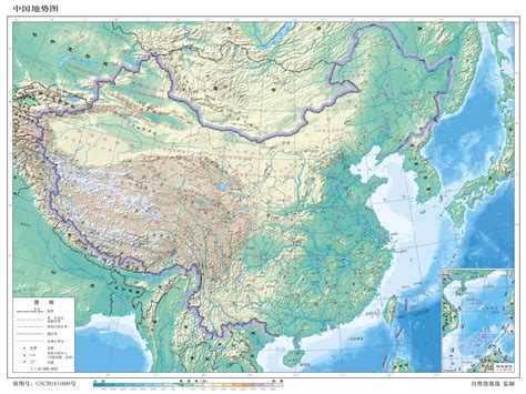 中国地形全图图片