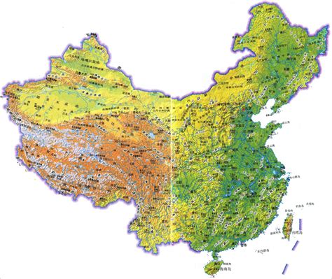 中国地形图分区全图超清