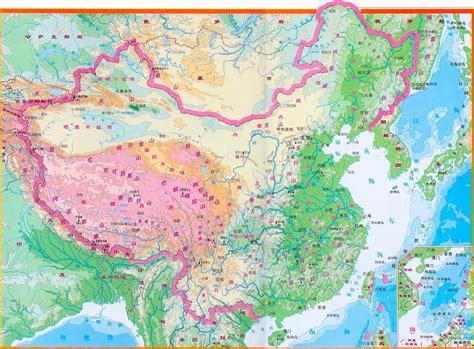 中国地理地形地图全图高清版