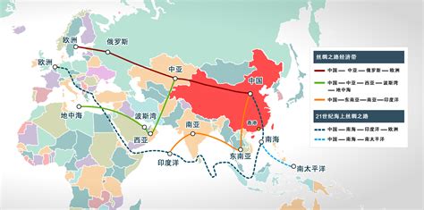 中国新丝绸之路路线图