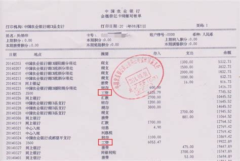 中国银行流水账的字体