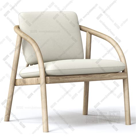 中山不锈钢实木休闲椅模型