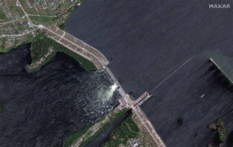 乌克兰水电站大坝被炸后现状