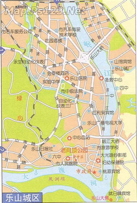 乐山市区周边地图
