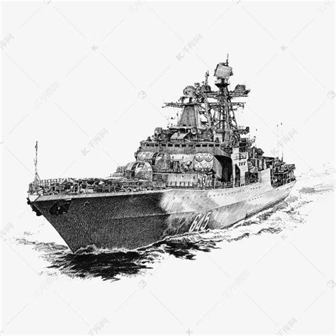 二战战舰铅笔画