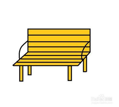 休息椅怎么画简单