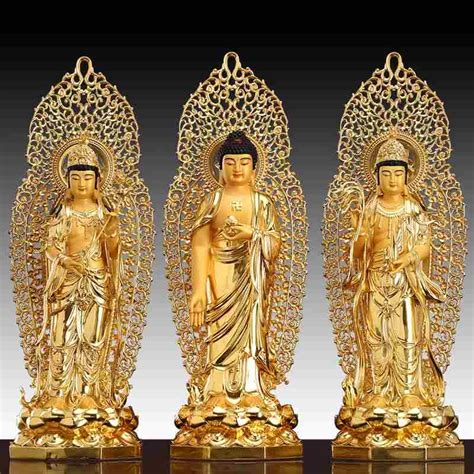 传统佛像雕塑中的西方三圣是指