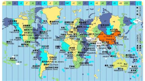 全球24个时区图