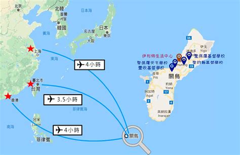 关岛的位置在地图上