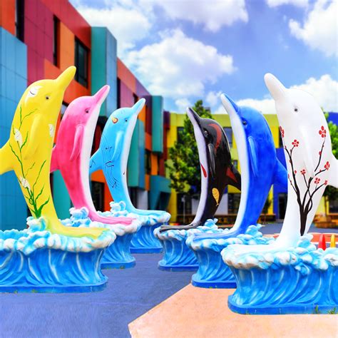 内江玻璃钢海豚雕塑定制