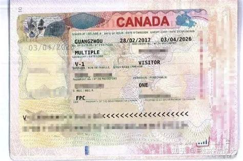 加拿大签证样本说明