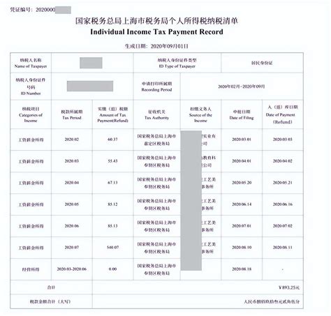 北京个人纳税记录查询