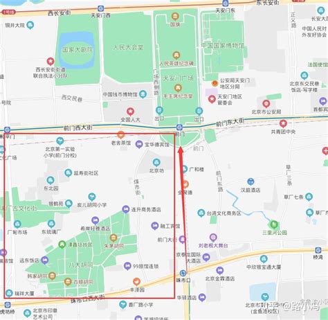 北京前门附近地图