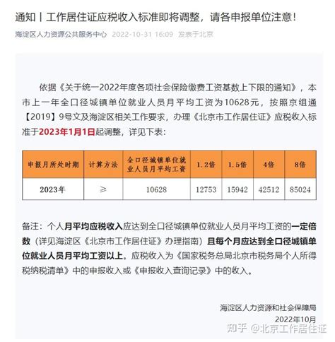 北京工作居住证平均工资2018