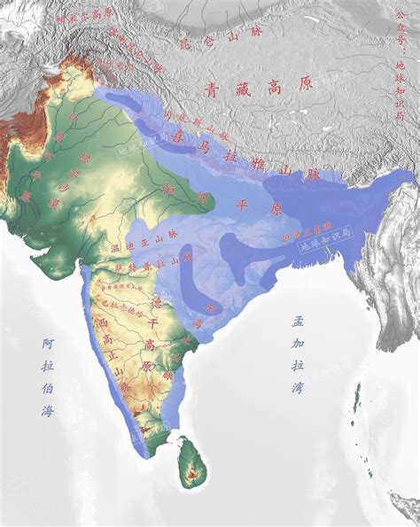 印度河流地图高清
