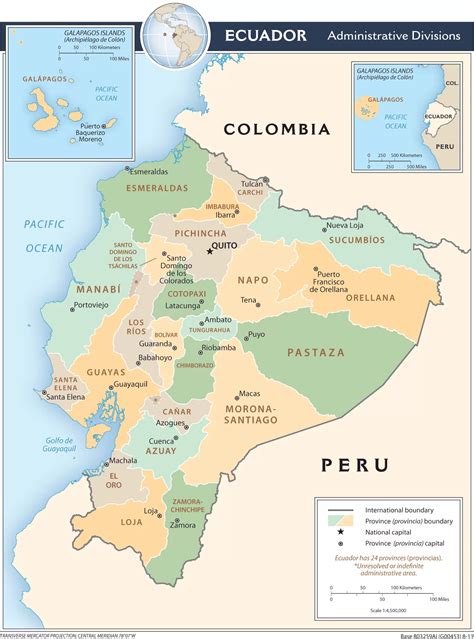 厄瓜多尔地理位置地图