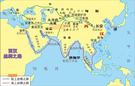 历史丝绸之路路线图