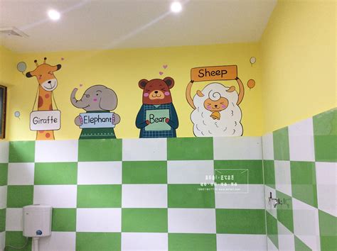 厕所墙上绘画简单家用