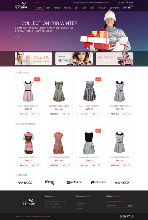 国外版购物网站设计