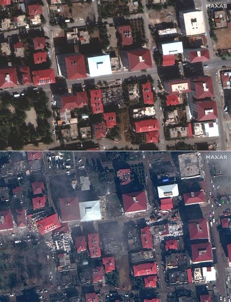 土耳其地震前后卫星影像对比