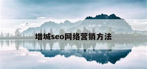 增城seo网络营销方式