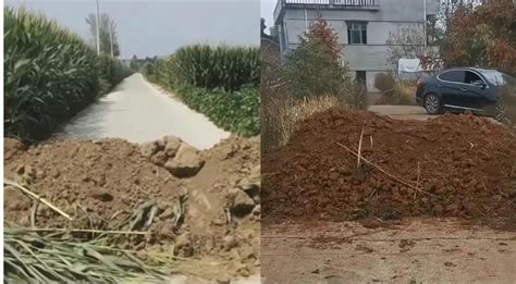 多地农村再现土堆封路引发舆论关注