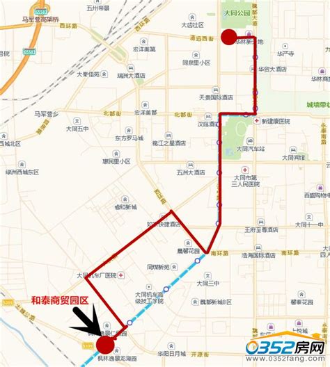 大同市60路公交车路线图