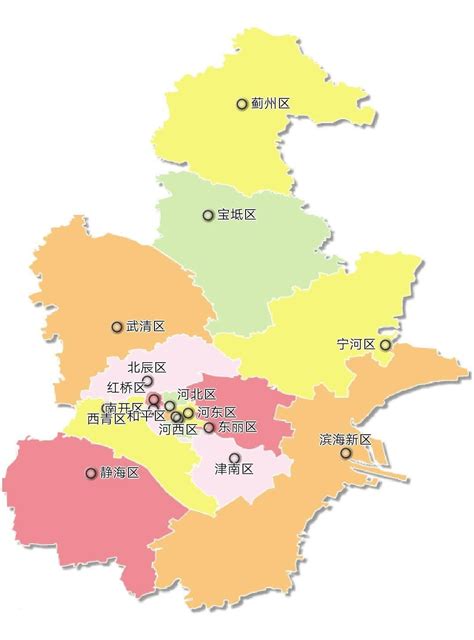 天津市几个区分别叫什么