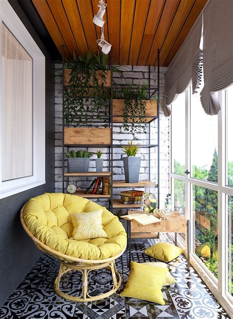 小户型阳台沙发休闲区效果图