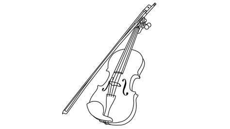 小提琴动漫图片简笔画