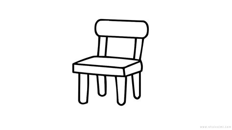 小椅子靠背椅简笔画