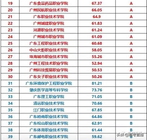 广东专业教学排名前十名