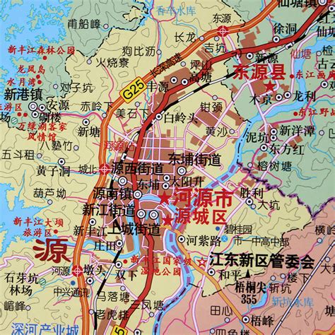 广东河源市区地图全景