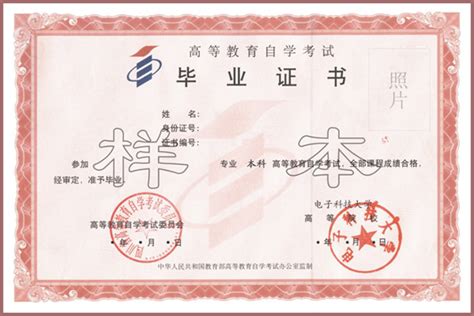 广东电子科大毕业证图片