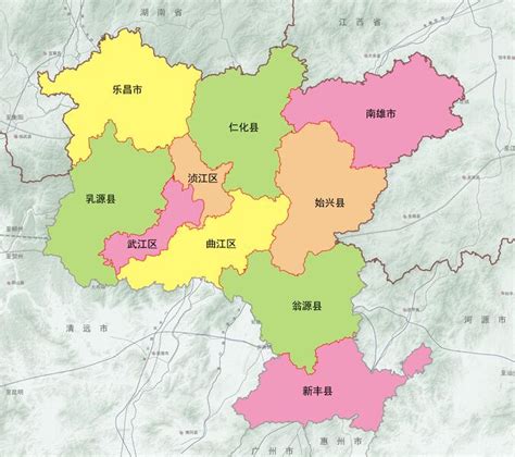 广东省韶关市市区地图