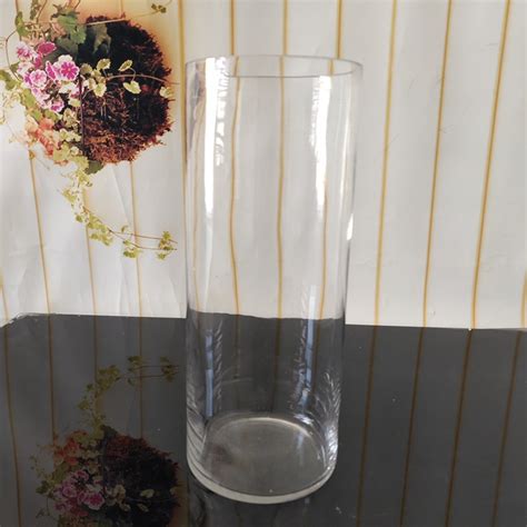 广东透明玻璃直筒花瓶