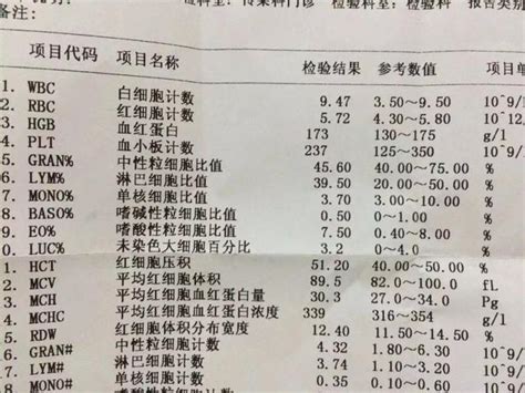 广州血检报告图片