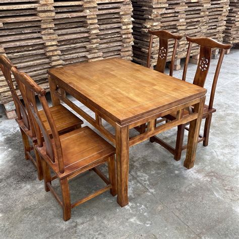 廊坊碳化木餐桌椅厂
