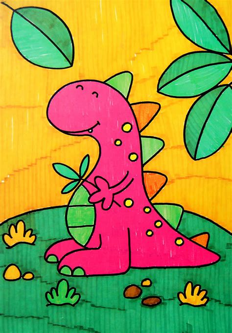 恐龙绘画图片大全大图儿童