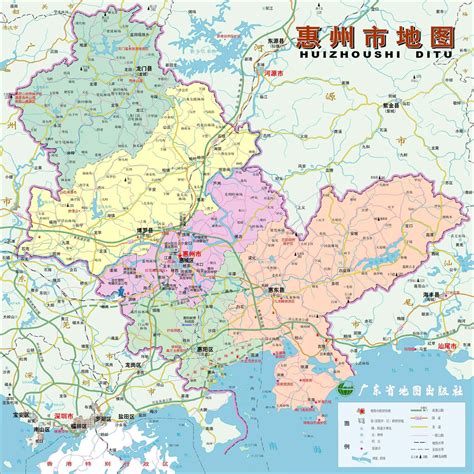惠州行政地图