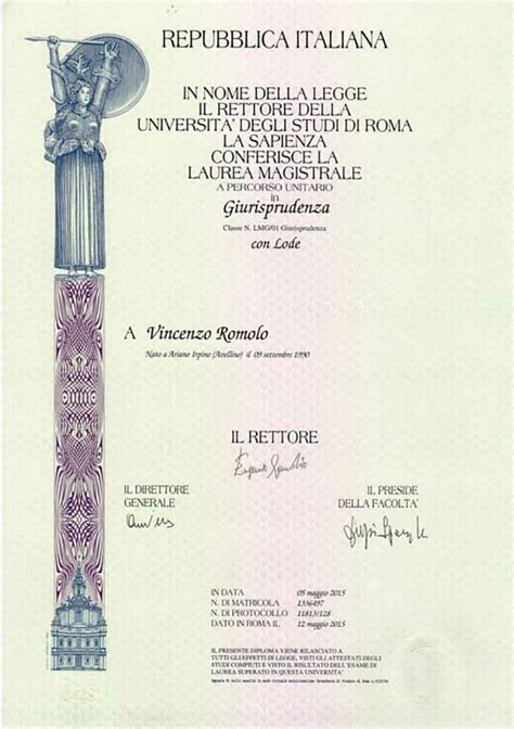 意大利正式毕业证图片