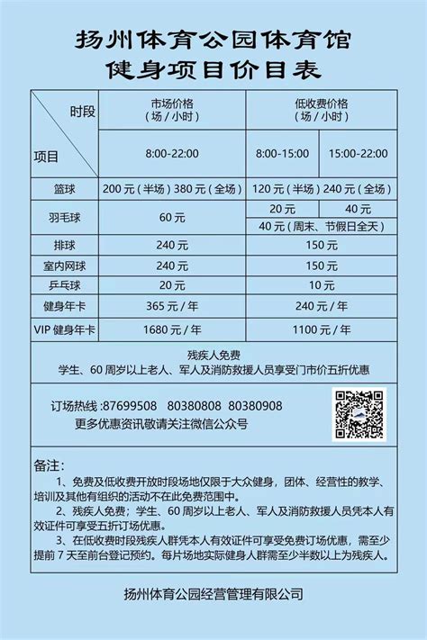 扬州个人体检价目表一览表