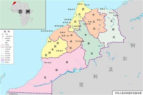 摩洛哥人口和面积地图
